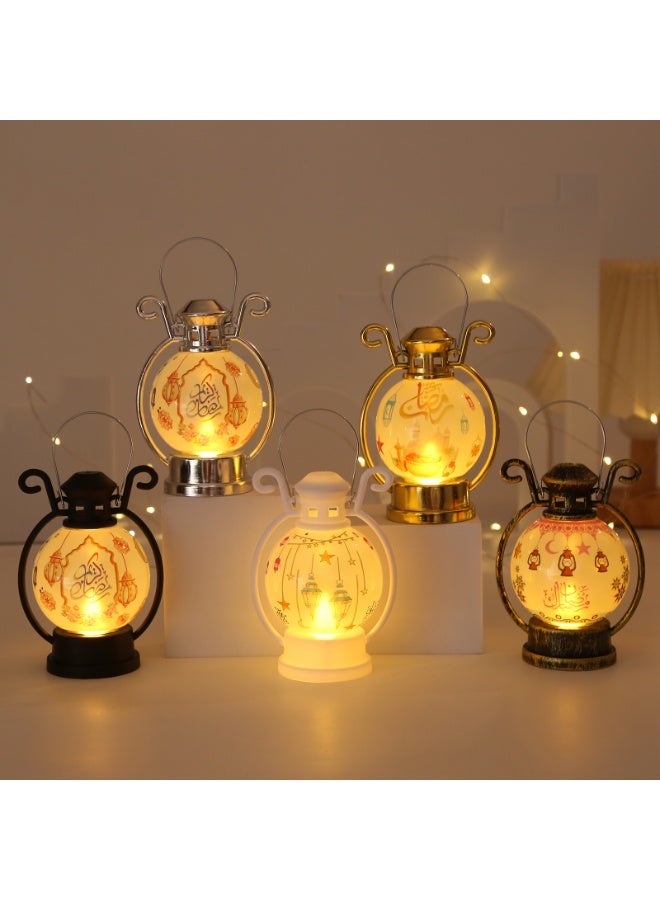  إيسو مصابيح طاولة إيسو الرمضانية - 5 قطع مصابيح LED، زينة طاولة عيد مبارك للغرف والمعيشة والديكور المنزلي - Image 1