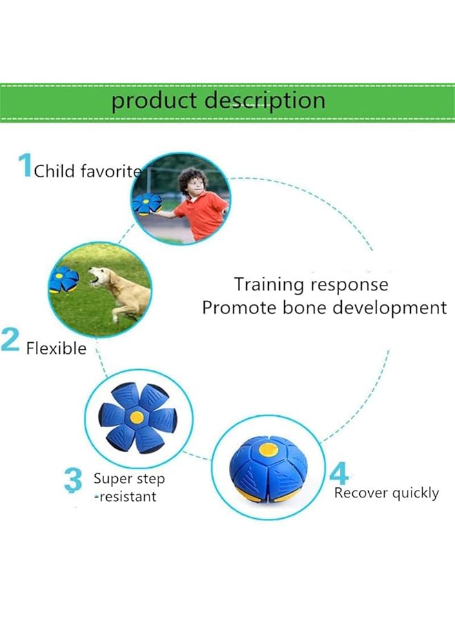 X spring Magic Ball Creative Ufo Magic Ball Toy With Lights Ufo Portable Flying Saucer Toy Decompression Flying Saucer Ball For Kids Boys And Girls Outdoor Gift - Image 2