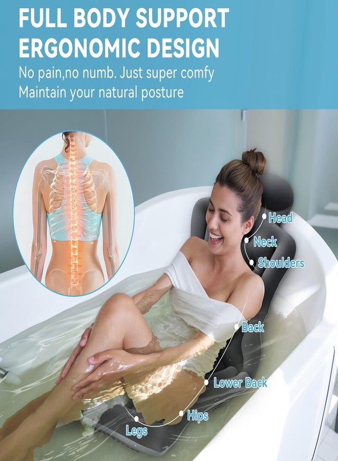 RUVINCE Full Body Bath Pillow for Bathtub RUVINCE Ergonomic Luxury Bathtub Pillow with Head,Neck, Shoulder and Back Support, 6D Bath Pillows for tub with 192 Powerful Suction Cups, Fits All Bathtub - Image 2
