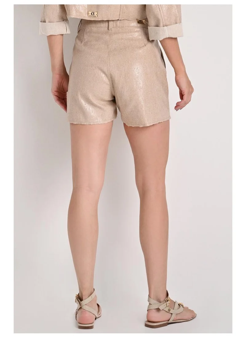 Carmen Steffens  Short Comfort Rustic Beige Texture for Women | Best Price UAE