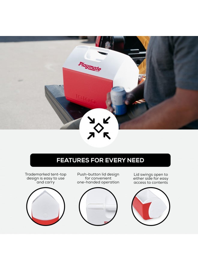 Igloo Playmate Elite Cooler Red/White, 16 Qt - Image 4