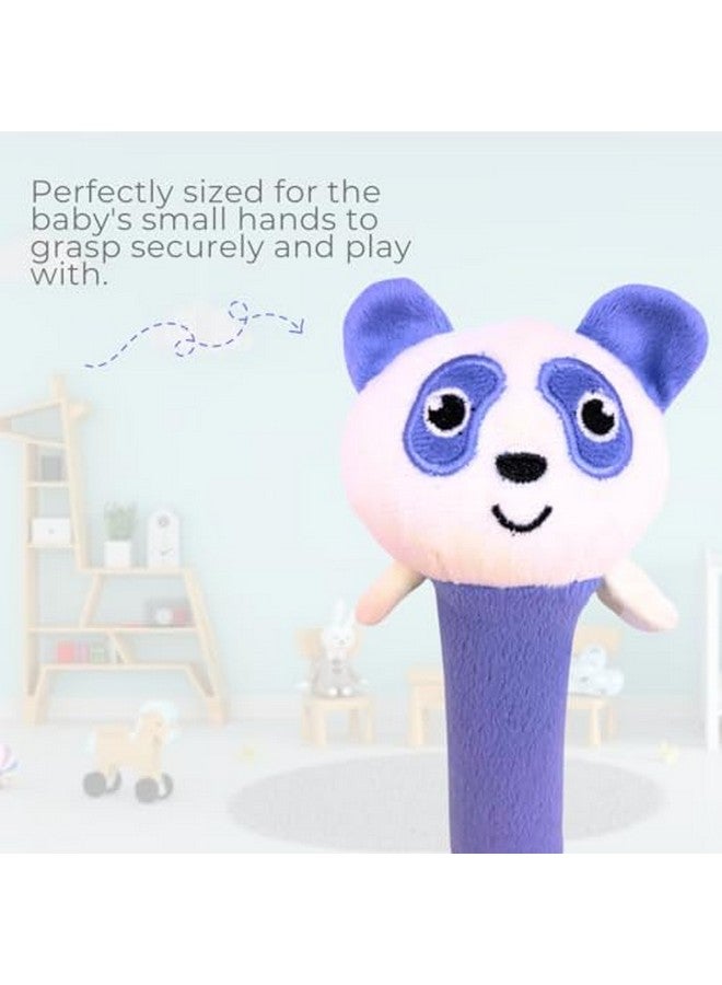 ستوريو لعبة خشخشة ناعمة فاخرة على شكل وجه باندا من ستوريو مع مقبض للضغط لإصدار صوت صرير - Image 3