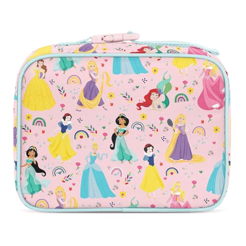 Simple Modern Disney Kids Lunch Box for School Reusable Insulated Lunch Bag for Toddler Girl and Boy Meal Containers with Exterior Interior Pockets Hadley Collection Princess Rainbows - Image 3