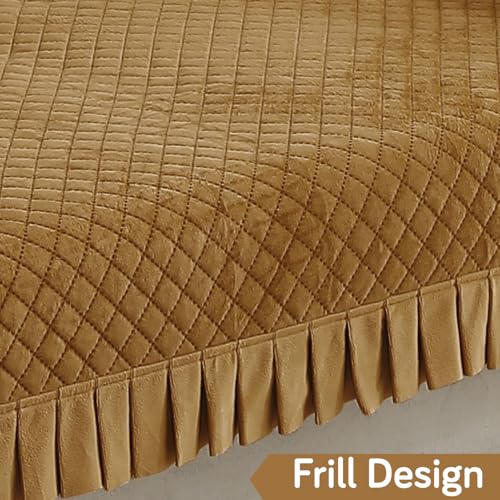 HOKIPO Holland Velvet Sofa Armrest Cover Set (2pcs), Gold (IN-781-GLD*2) - Image 5