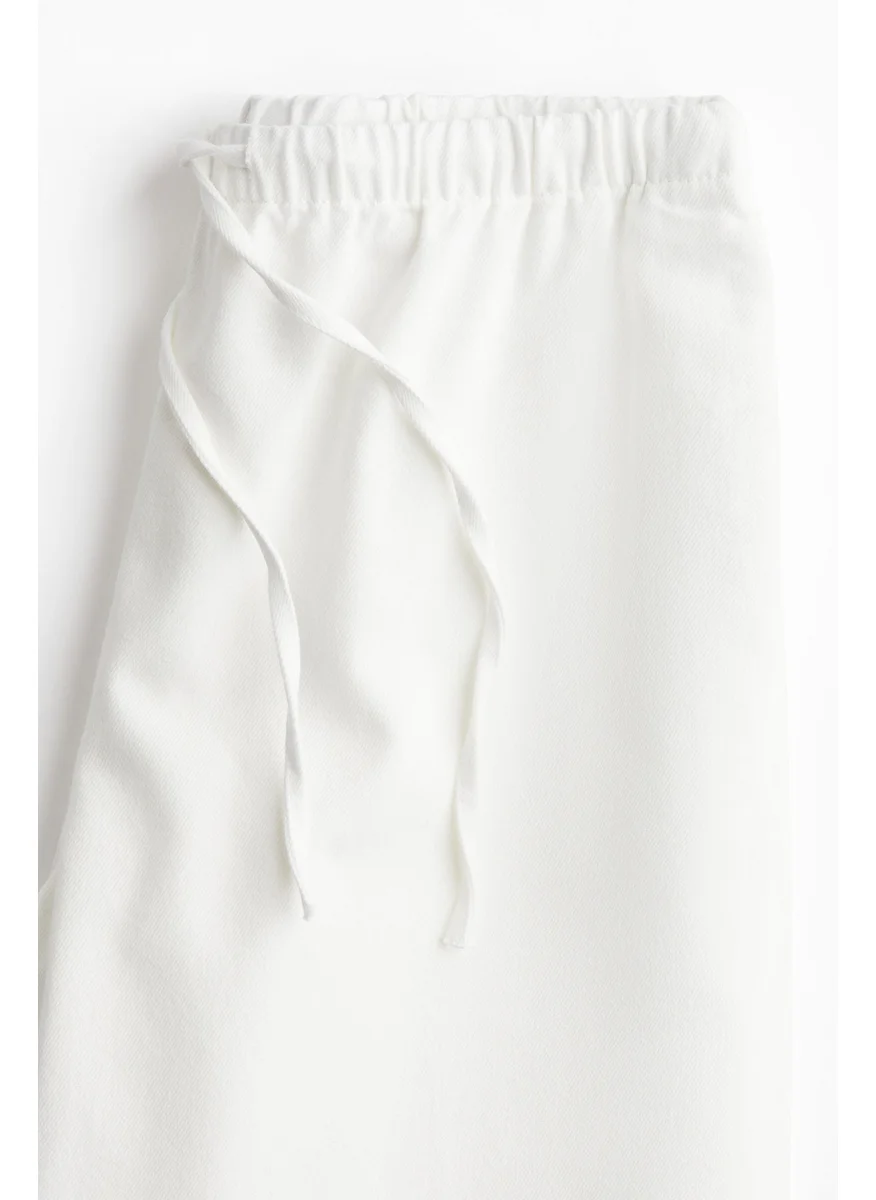اتش اند ام Feather Soft Denim Drawstring Trousers