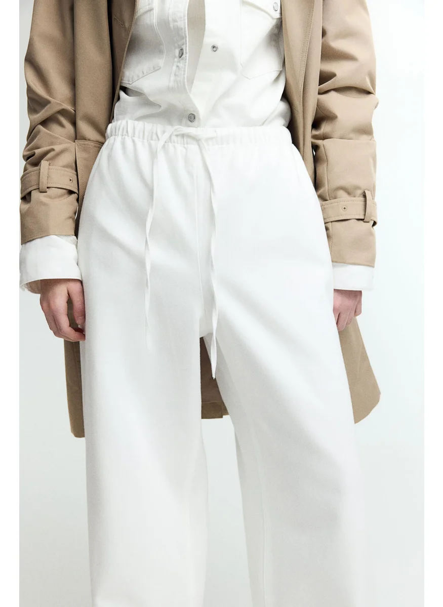 اتش اند ام Feather Soft Denim Drawstring Trousers