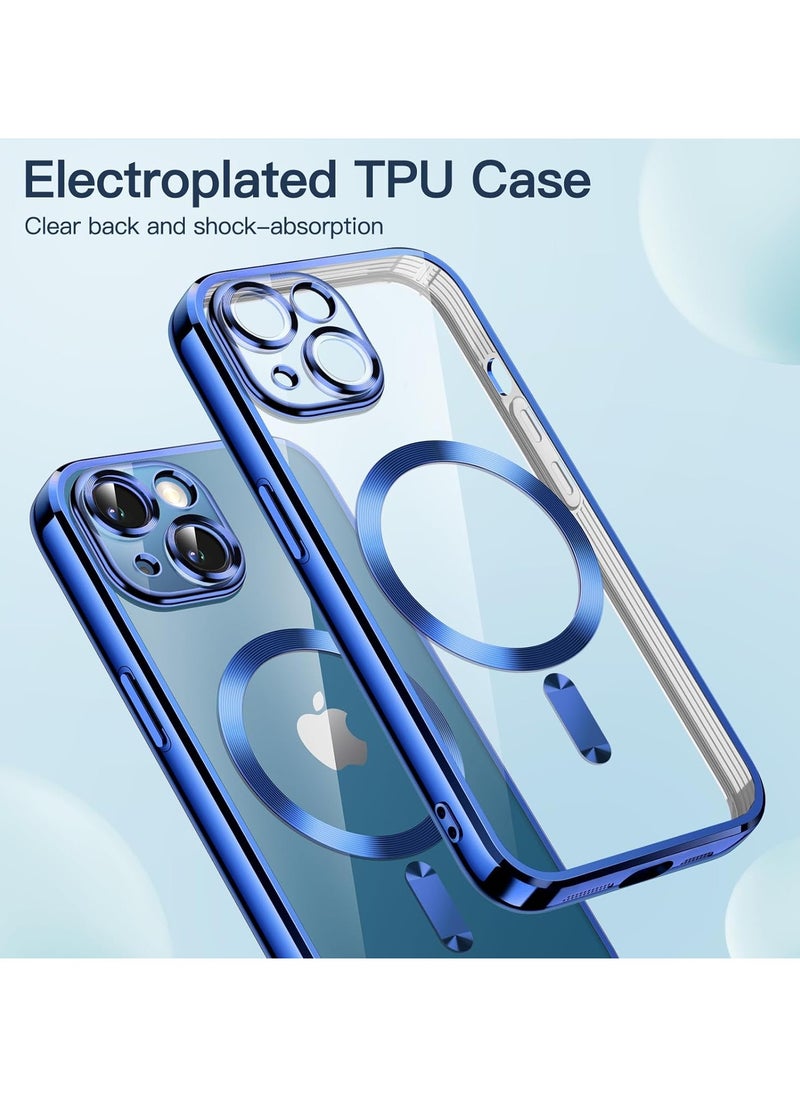 Generic - Magnetic Clear for iPhone 15 Case with MagSafe Integrated Camera Protection Glass Silicone Cover Slim Thin Non Yellowing Anti Fingerprint Scratch Wireless Charging - Image 1