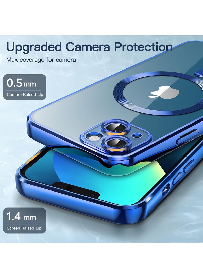 Generic - Magnetic Clear for iPhone 15 Case with MagSafe Integrated Camera Protection Glass Silicone Cover Slim Thin Non Yellowing Anti Fingerprint Scratch Wireless Charging - Image 1