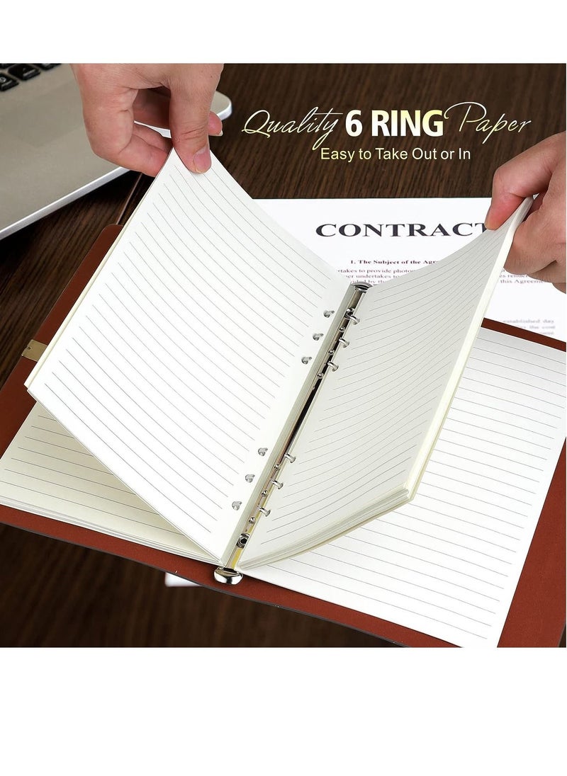 Gerenic - Refill Paper, A5 Loose Leaf Binder Paper, A5 Lined Paper Refill, 6-Holes Inserts 160 Sheets (320 Pages) for A5 Binder Refillable Journals Notebooks - Image 1