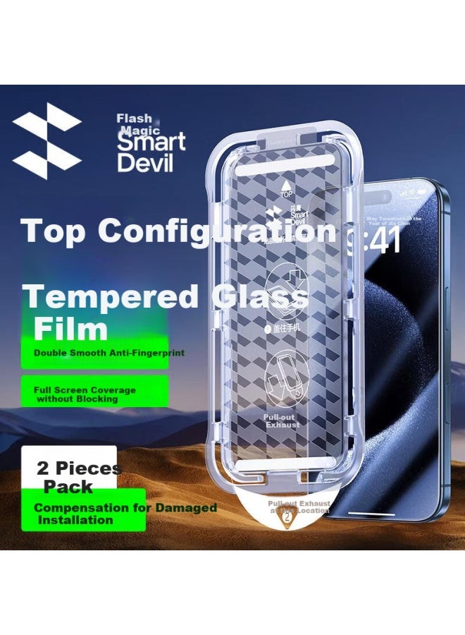 Smartdevil Tempered Glass Screen Protector For Iphone 15 Pro Max, Full Screen High Definition Anti-explosion Film, Strong Anti-fingerprint, Sensitive Touch, Easy To Apply Without Dust, 0 Experience Re - Image 1