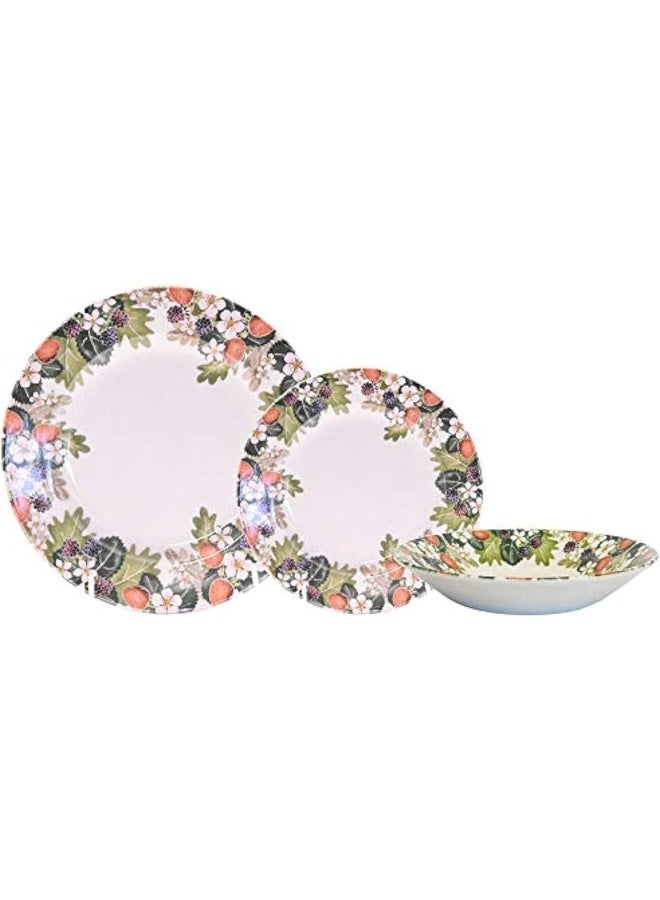 Churchill's طقم أدوات تناول الطعام من تشيرشيل كوين 12 قطعة، حصاد الفراولة، صنع في إنجلترا - Image 1