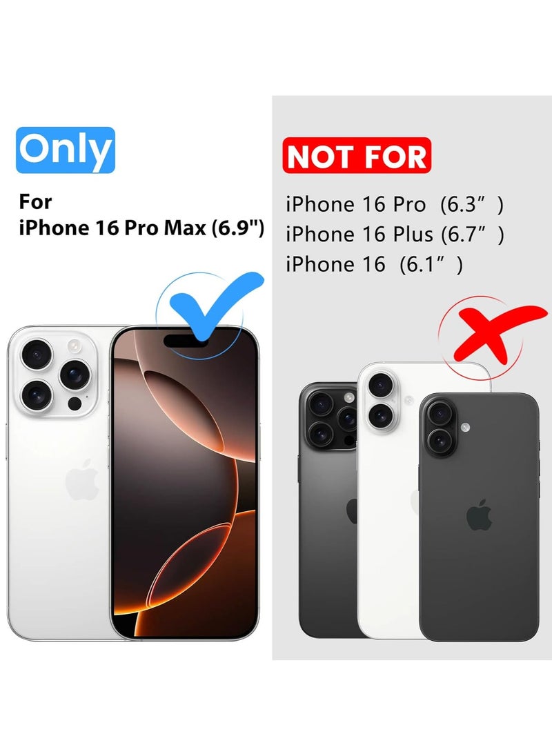 Denx - Magsafe iPhone 16 Pro Max Case, Grade Drop Tested Shockproof Matte Translucent Hard Back Slim Case Cover, Black Magnetic Circle (Grey) - Image 1
