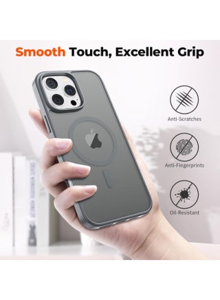 Magsafe iPhone 16 Pro Max Case, Grade Drop Tested Shockproof Matte Translucent Hard Back Slim Case Cover, (Natural Titanium) - view 4