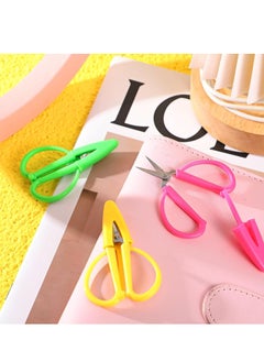 Excefore Mini Scissors, Lightweight Sewing Scissors, Small Size Fabric Cutters, Sewing and Crafting Scissors, Compact Diy Scissors, Portable Knitting Shears, 2.56 x 1.65 Inch (Pink, Green, Yellow)  - Image 4