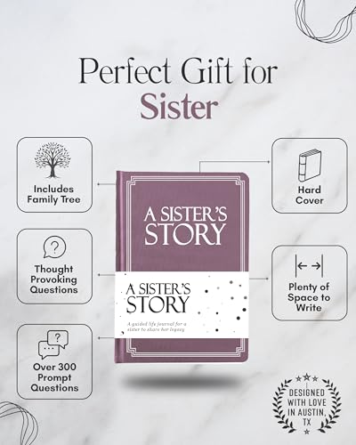 Coco & Lan Sister's Life Story Journal (Hardcover): A Meaningful Keepsake for Sister to Share Her Journey and Memories, Book Includes 250+ Prompt, Sentimental Gift for Mother's Day, Birthday & Christmas - Image 2