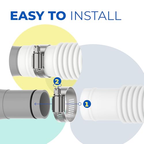 ANTOBLE 1.25'' Pool Hose for Intex, Swimming Pool Pump Replacement Hoses, White Plastic Filter Sucion Hose Pools 3 Foot(36'') Long for Above Ground Pool - Image 4