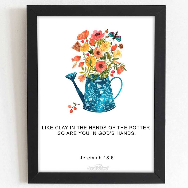 Craftolive Bible Verse 186 Quote with Frame for Wall Decor Room Decor Home Decor Gift Framed Poster Wall Frame - Image 1