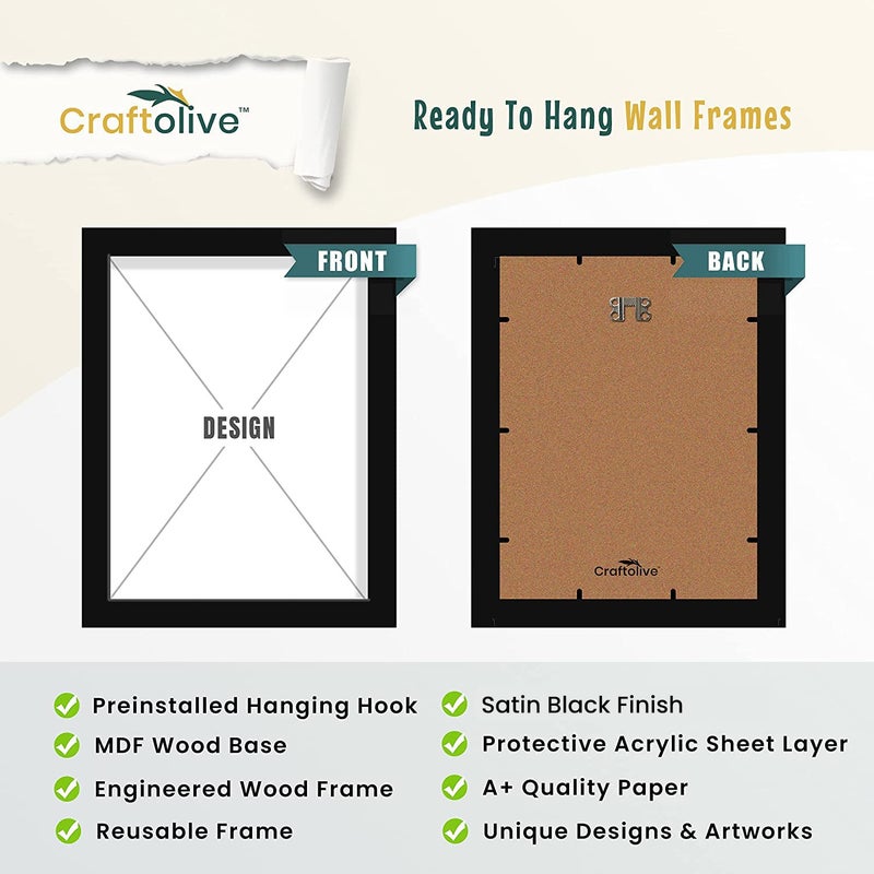 Craftolive Bible Verse 186 Quote with Frame for Wall Decor Room Decor Home Decor Gift Framed Poster Wall Frame - Image 5