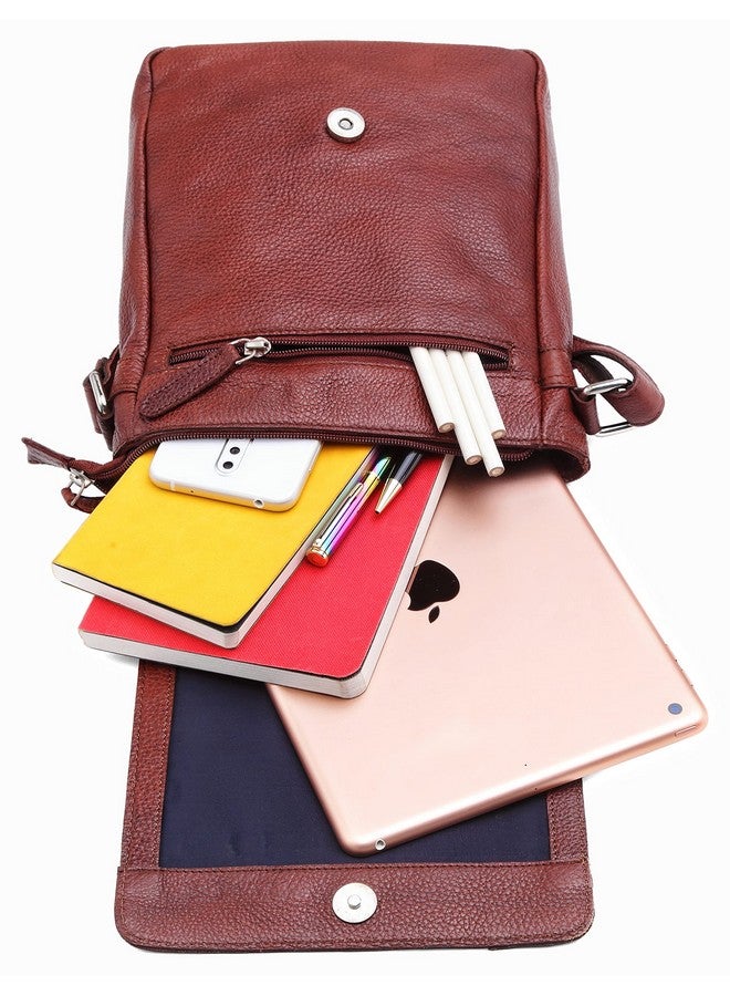 WildHorn Men's Genuine Leather Side Bag | Stylish, Spacious & Durable | Perfect For Daily Use & Travel | Adjustable Strap | 1-Year Warranty,Brown - Image 5