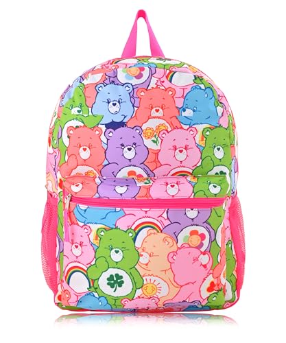 Fast Forward Care Bears Backpack for School - 16" Small Kids Bookbag Knapsack for Girls, Boys, Toddlers (Multicolor All Over Print) - Image 1