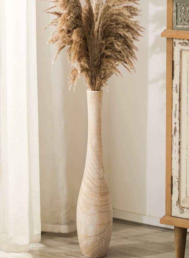 Hanobe Floor Vase Home Decor: 22 inch Tall Decorative Wood Vases for Living Room Large Rustic Farmhouse Boho Vase for Dining Table Centerpieces Bedroom Corner Hallway Indoor Office - Image 1