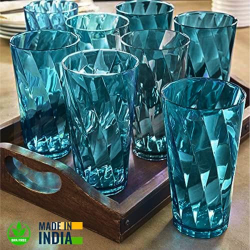 TRUBILLION ClearTwist Set of 6 Plastic Glasses - 300 ml, Unbreakable, BPA Free, Multipurpose for Water, Juice, Cocktails, Lightweight and Transparent Design, Ideal for Home, Office, Cafes, Restaurants - Image 5