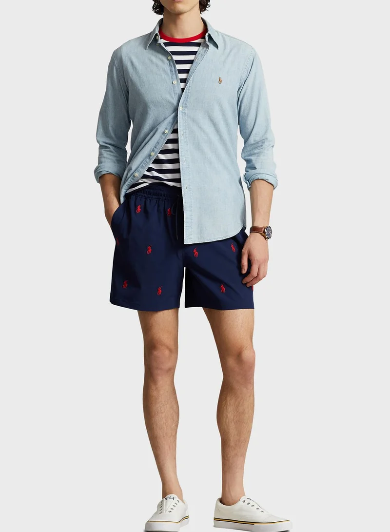 POLO RALPH LAUREN Logo Drawstring Swim Shorts