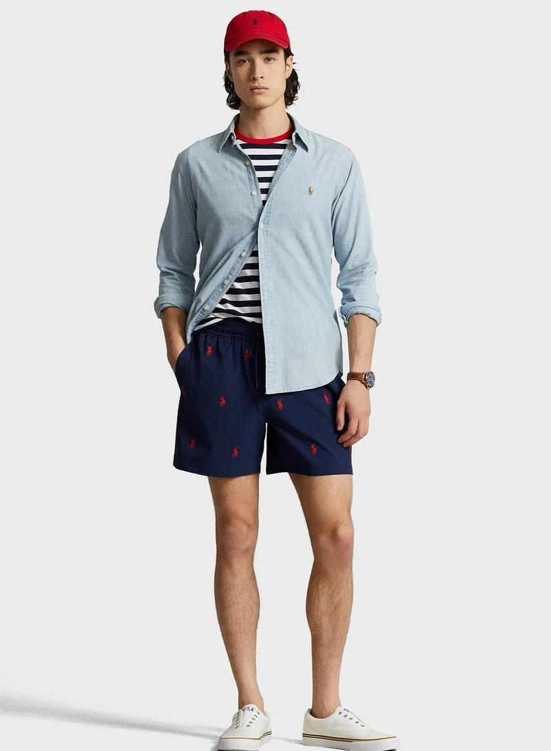 POLO RALPH LAUREN Logo Drawstring Swim Shorts