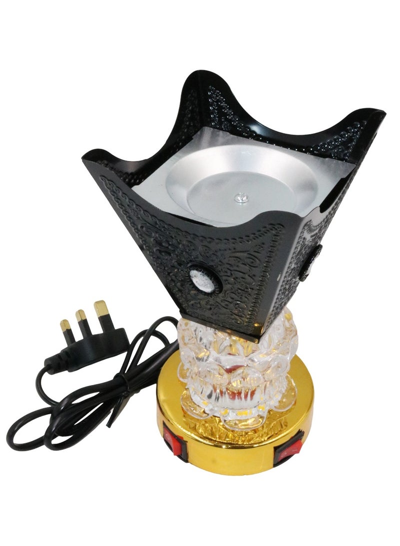 GOOAS Electric Oud Burner – Elegant Crystal Base Design with Dual Switch Control – Stylish Mabkhara for Home, Office & Gift Use - Image 2