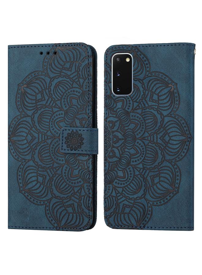 اس-توب جراب لهاتف Samsung Galaxy S20 مصنوع من الجلد المنقوش بنقوش ماندالا - Image 1