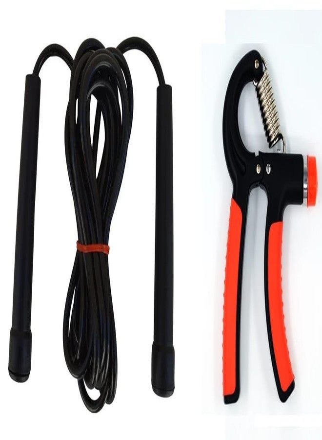 FRILL Hand Grip for Exercise Adjustable in Hand And Frill Skipping Rope For Men & Women Adjustable Jumping Rope For Men Skipping Rope For Women rassi jumping Skipping Rope Set Of 2. - Image 1
