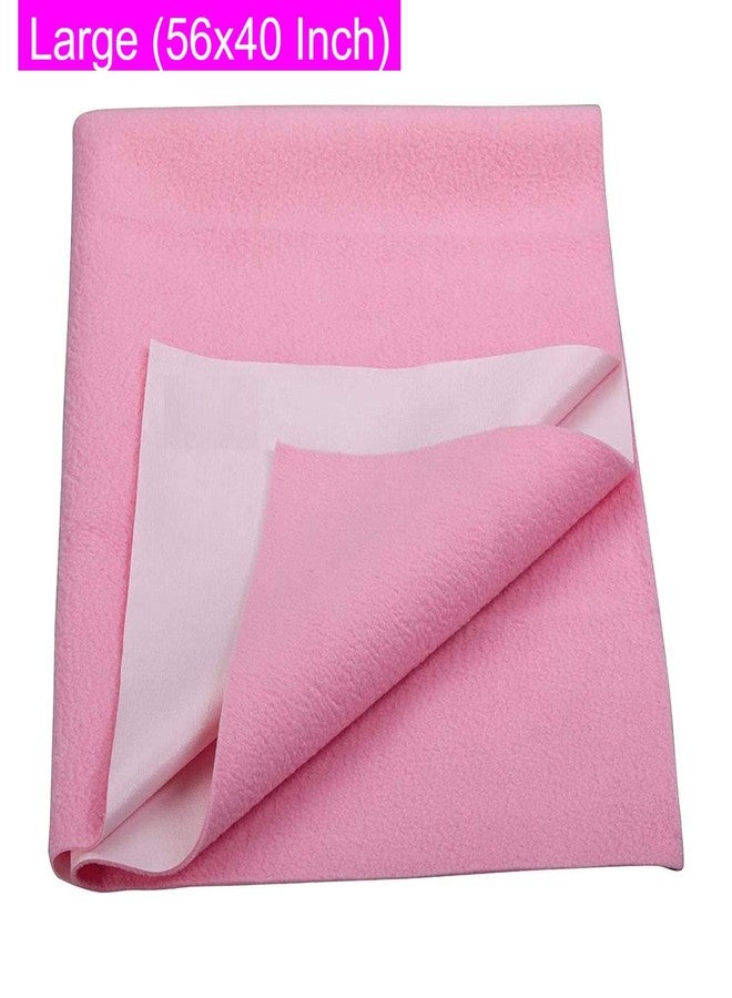 Mopak Decor Baby Dry Sheets/Urine Sheet/Diaper Free Sleeping Mat/Mattress Protector/Bed Protector Adult Sheet- Large Size/Pink (Pack of 2), 40 INCH X 56 INCH - Image 2