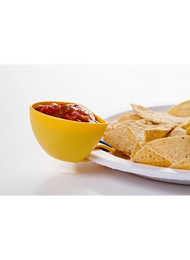 Nexgen 4Pcs Multi-Purpose Mini Kitchen Condiment Dip Clips Tomato Sauce Salt Vinegar Sugar Flavor Spices Plate Bowl Container Dish Unique Serving Item (Random Color) - Image 5