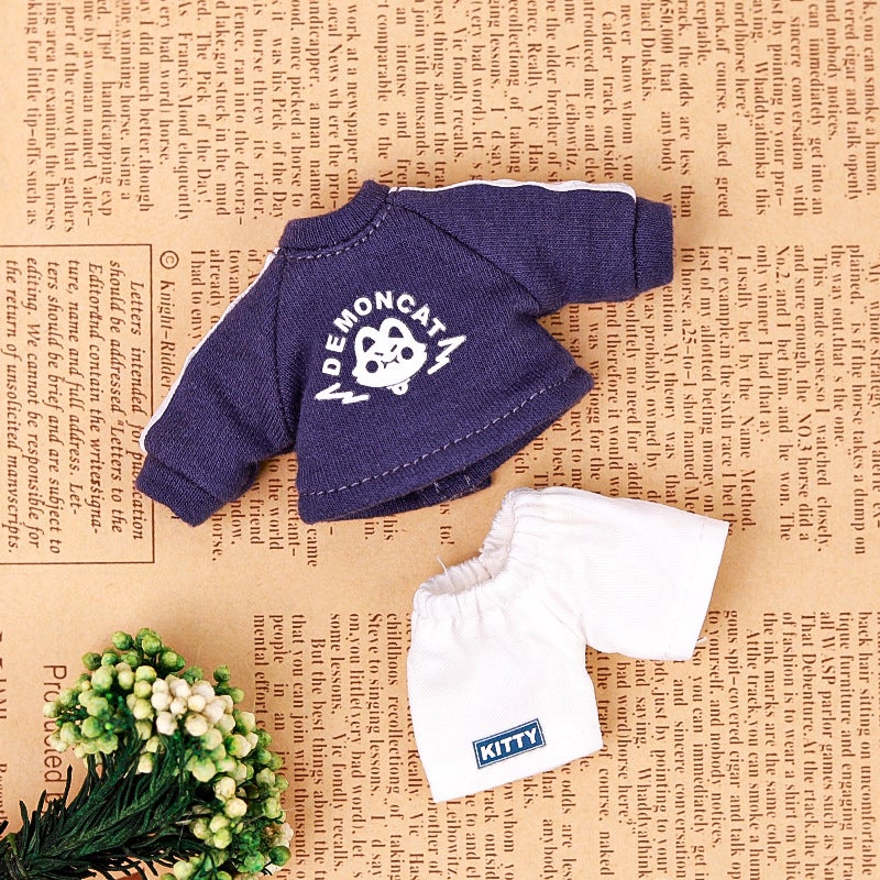OB11 Doll Clothing Set Sweater Outfit Blue Hoodie suit