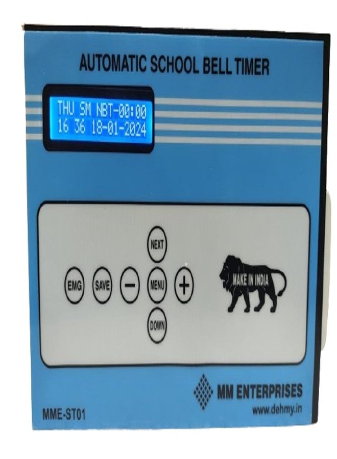 MME Electronic Automatic School Bell Timer System with 12 inches School Gong Bell - Image 2
