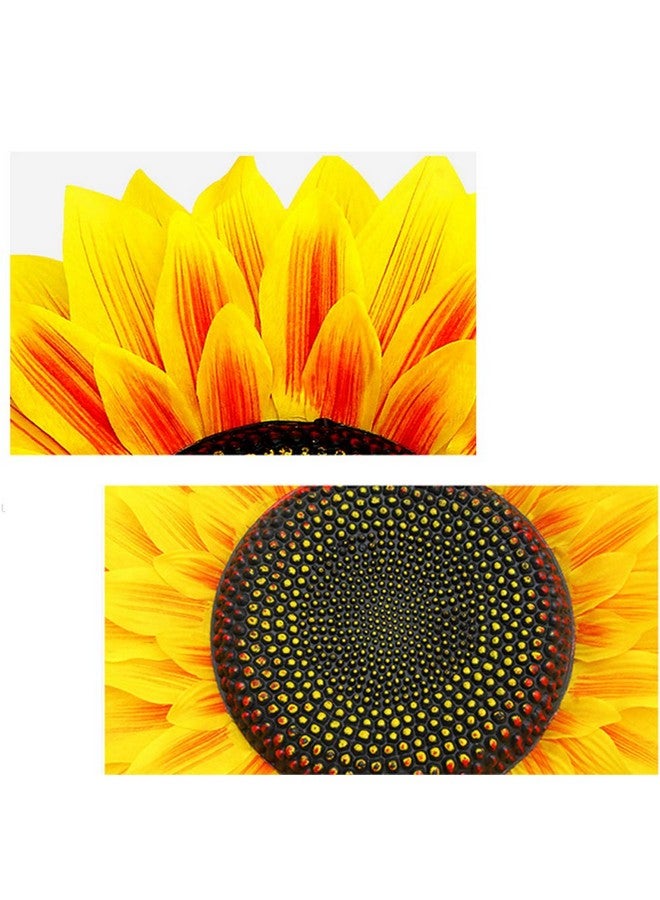 Ulfanit 3D Sunflower Wall Decals - 6pcs in 8in/10in Lifelike Removable Art DIY Sunflower Decor for Kindergarten, Birthday Party, Home, Nursery, Girl's Room - Image 4
