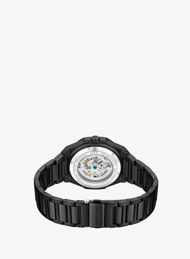 Kenneth Cole New York  Kenneth Cole New York 42X50mm Automatic Men's Watch with Black Dial & Black Stainless Steel Bracelet for Men | Best Price UAE