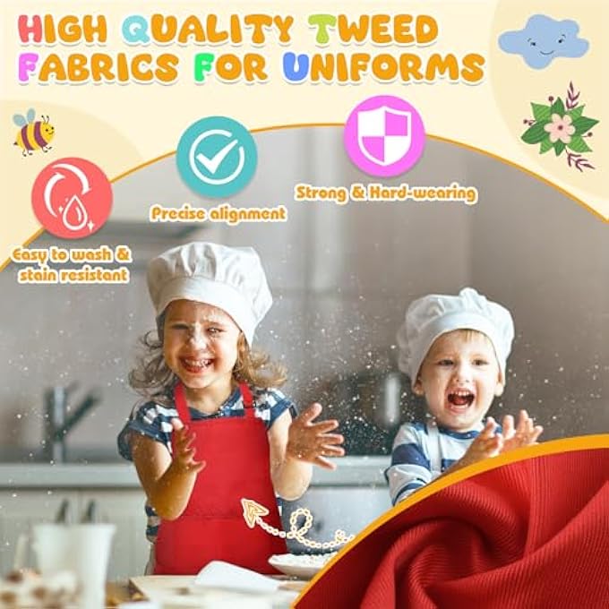 KIDS ART APRONS SMOCKS - KID PAINTING SMOCK APRON WITH 2 POCKETS, CHILDREN PAINT ARTIST CLOTH FOR 3-6 CHILDRENS SCHOOL DRAWING CRAFT EATING COOKING - Image 3