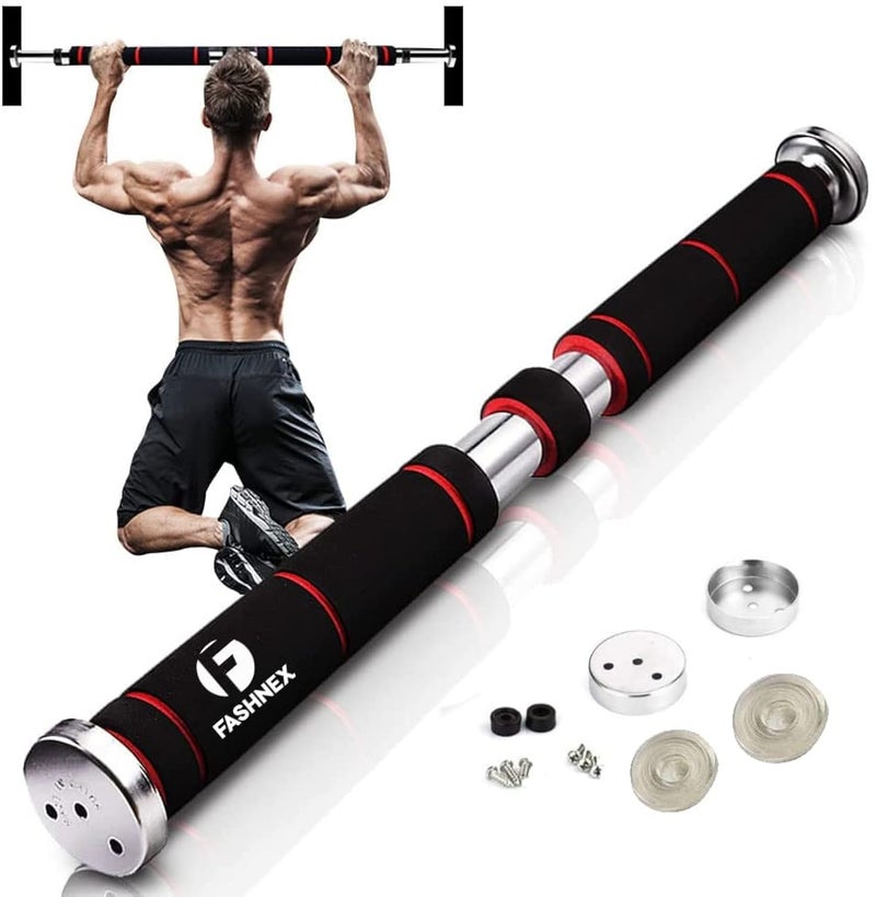 FASHNEX Pull Up Bar, Doorway Chin Up Bar For 65Cm-85Cm Door Way Size, Mounts With Screws For Pullups, Chinups At Home Exercises For Men And Women, 120Kg - Image 1