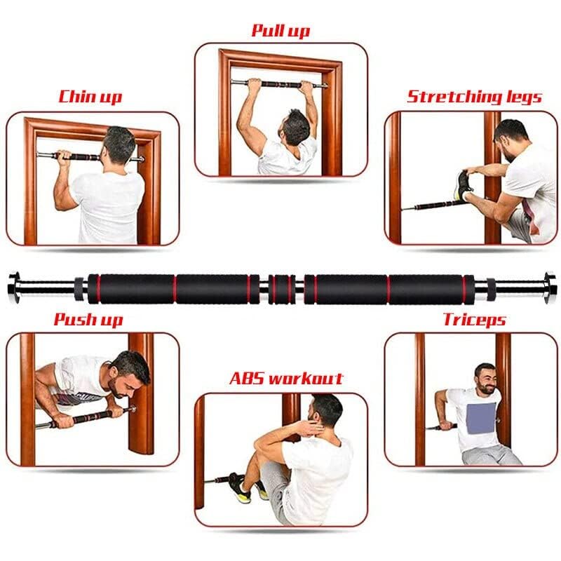 FASHNEX Pull Up Bar, Doorway Chin Up Bar For 65Cm-85Cm Door Way Size, Mounts With Screws For Pullups, Chinups At Home Exercises For Men And Women, 120Kg - Image 4