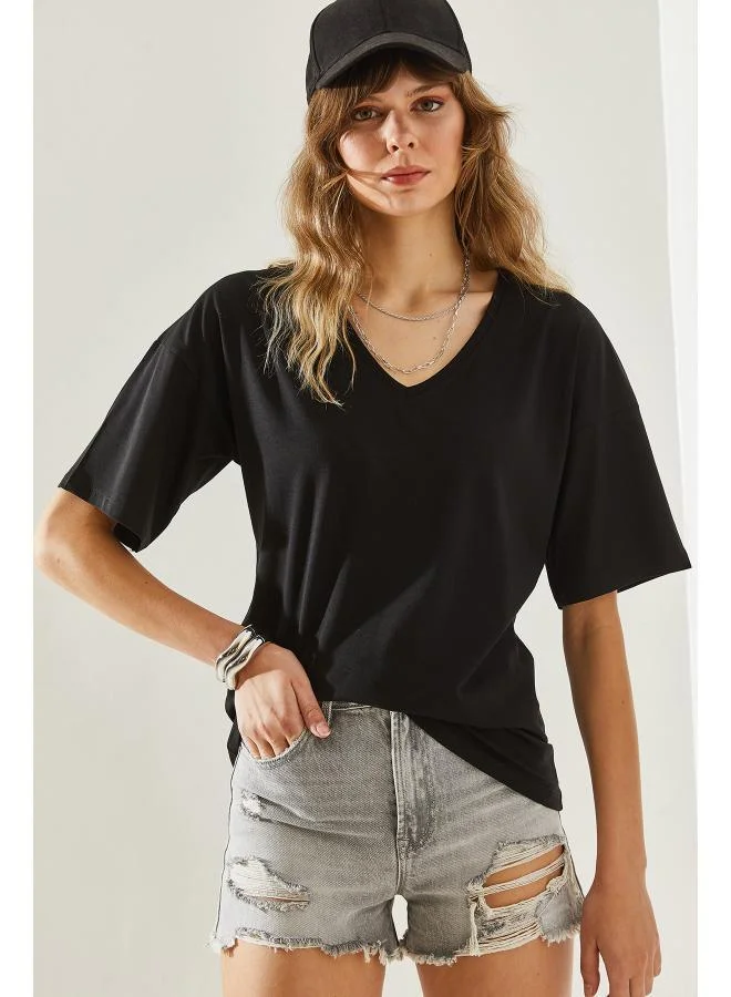 Ginger Basics V Neck Relaxed Fit T-shirt