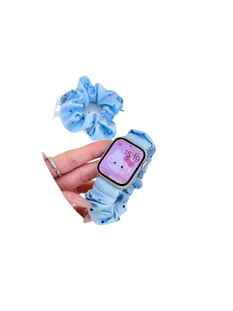 AD Blue Smartwatch Band Compatible with Apple Watch with Adjustable Fit Replacement Strap for Daily Wear - Image 1
