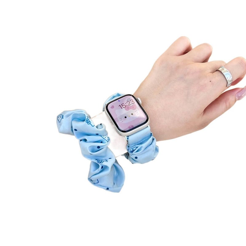 AD Blue Smartwatch Band Compatible with Apple Watch with Adjustable Fit Replacement Strap for Daily Wear - Image 4