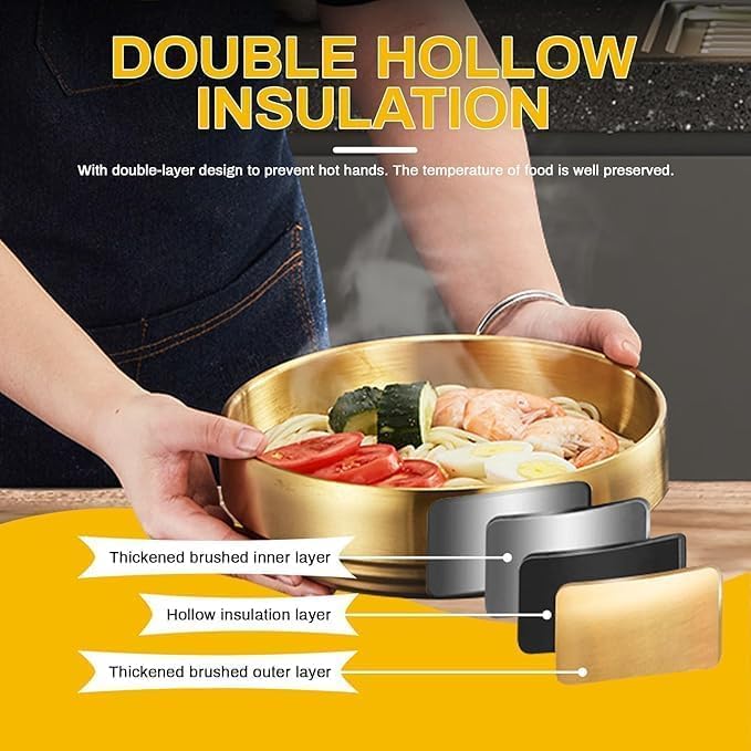 samusagya Stainless Steel Bowls 3.5oz Serving Bowls Large Pasta Decorative Gold Ramen egetable Salad Kitchen Soup Mixing Bowls for Cooking Baking - Image 5