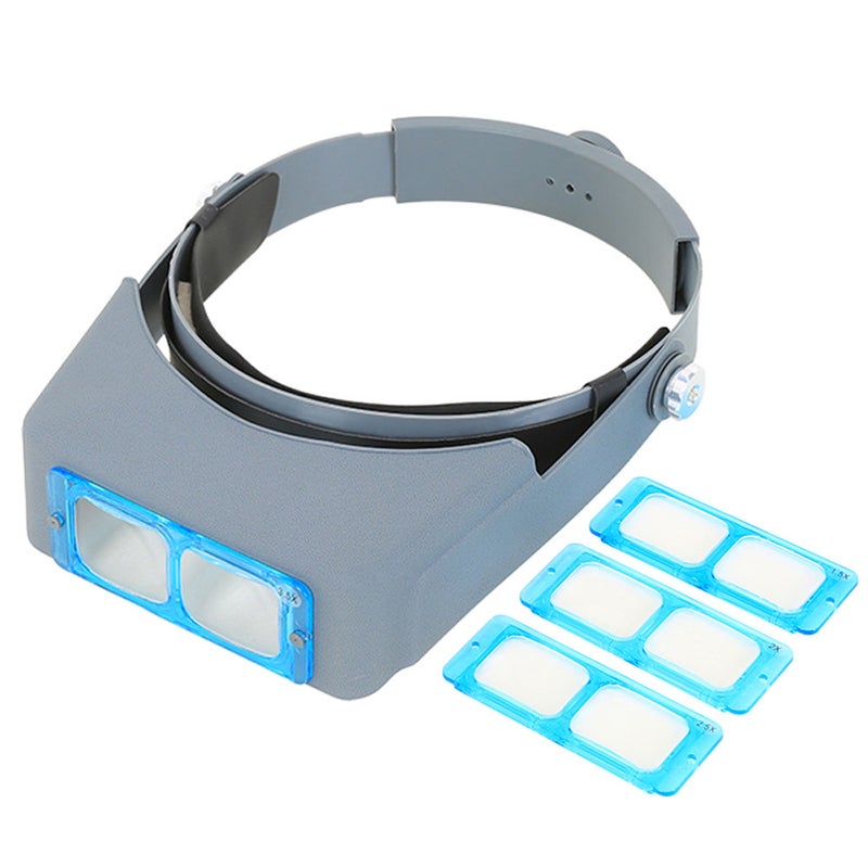 Portable Multifunction Magnifier Wearable Magnifying Loupe with 1.5X/2X/2.5X/3.5X Magnification 4 Replaceable Lenses - Image 1