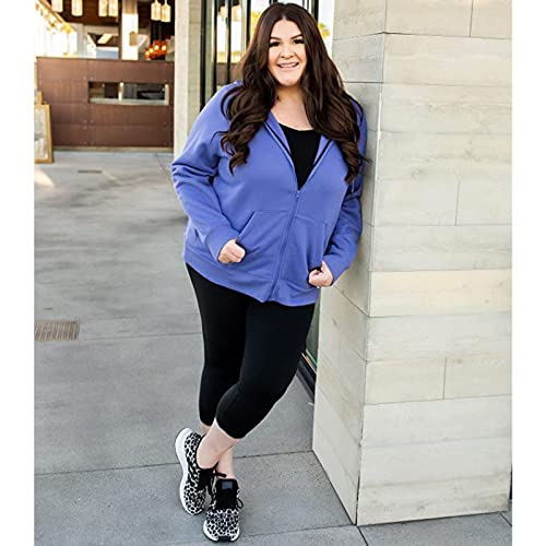 NEW YOUNG 3 Pack Plus Size Capri Leggings with Pockets for Women,High Waist Tummy Control Workout Yoga Leggings - Image 3