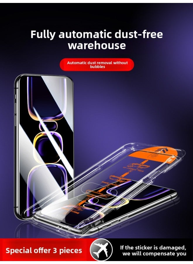 Red Rice K60 Tempered Film Millet 14/13 Mobile Phone Film 12 Turbo3/11t/k40pr-Colour:Explosion-proof Tempered Film [ultra-clear 3 Pieces★Dragon Crystal Explosion-proof Glass★Fingerprint Unlocks In Seconds] Free Artifact-Size:Redmi Note 11 Pro