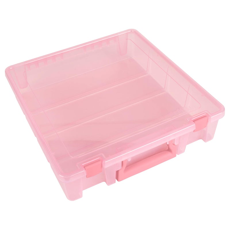 ArtBin 6955RK Super Satchel 1-Compartment Box, Art & Craft Organizer, 1-Pack, Translucent Blush - Image 1