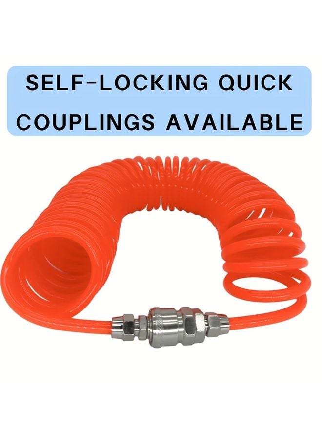 خرطوم هواء حلزوني مرن من البولي يوريثان 8x5 مم عالي الضغط مضاد للارتداء مع موصل سريع 236.22 بوصة - Image 5