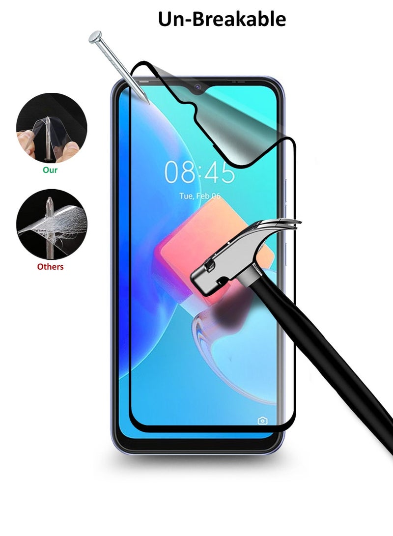 Wtech 9D Matte Ceramic Full Coverage Screen Protector For Tecno Spark 8C 4G 6.6 Inch Clear/Black  - Image 2